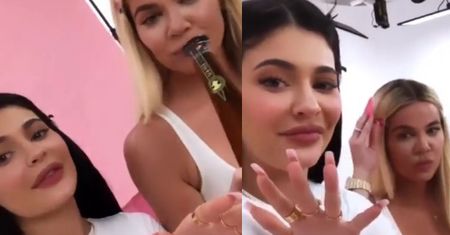 Kylie Jenner i Khloe Kardashian licytują się, KTÓRA WYPIŁA WIĘCEJ. "Jesteś o shota do przodu, ja piję dopiero piątego!" (WIDEO)