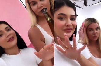 Kylie Jenner i Khloe Kardashian licytują się, KTÓRA WYPIŁA WIĘCEJ. "Jesteś o shota do przodu, ja piję dopiero piątego!" (WIDEO)