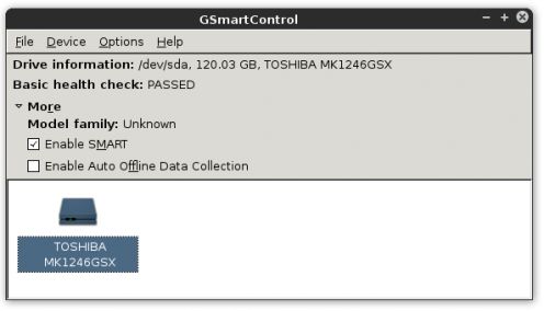 GSmartControl 0.8.3 odczyta informacjie SMART dysku