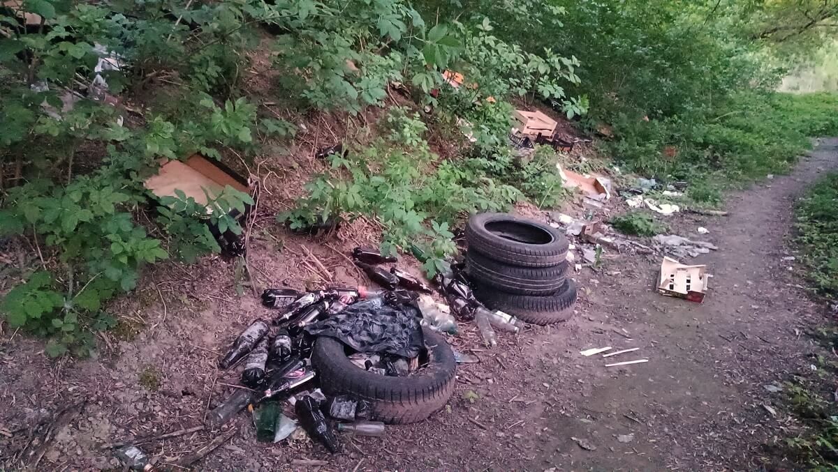 Zaśmiecone okolice ul. Fortunnej