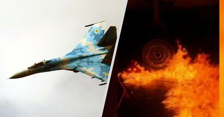 Spłonął myśliwiec. Jest nagranie rosyjskich partyzantów