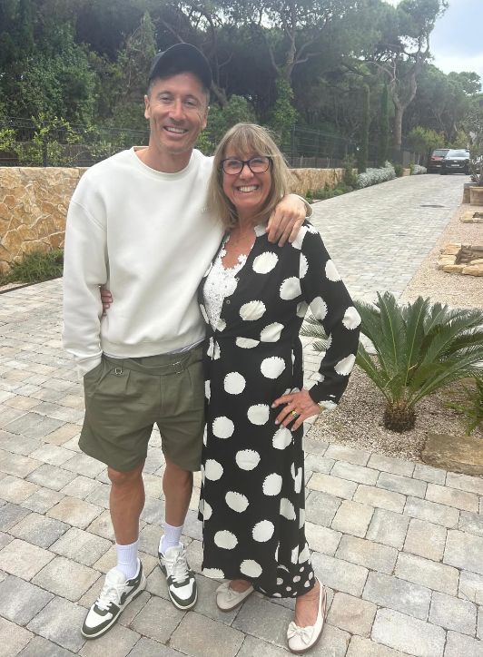 Robert Lewandowski z mamą