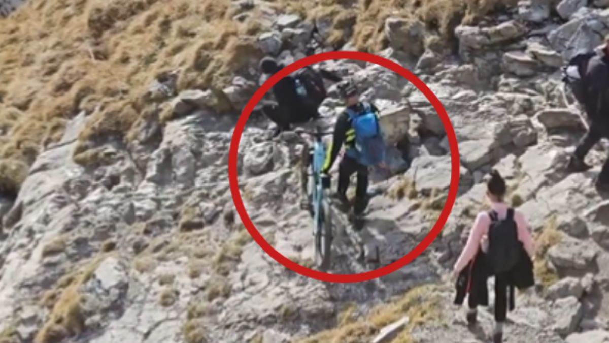 Wjechał rowerem na Giewont. Szuka go policja