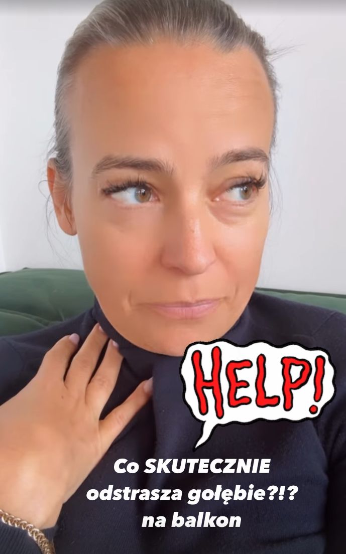 Anna Mucha ma problem z gołębiami na balkonie.