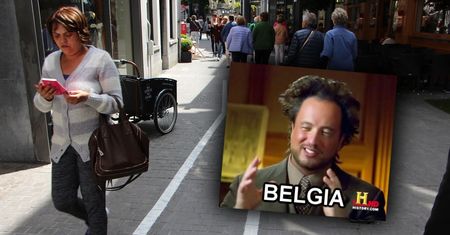 W Belgii osoby uzależnione od smartfonów mają... własną przestrzeń na chodnikach