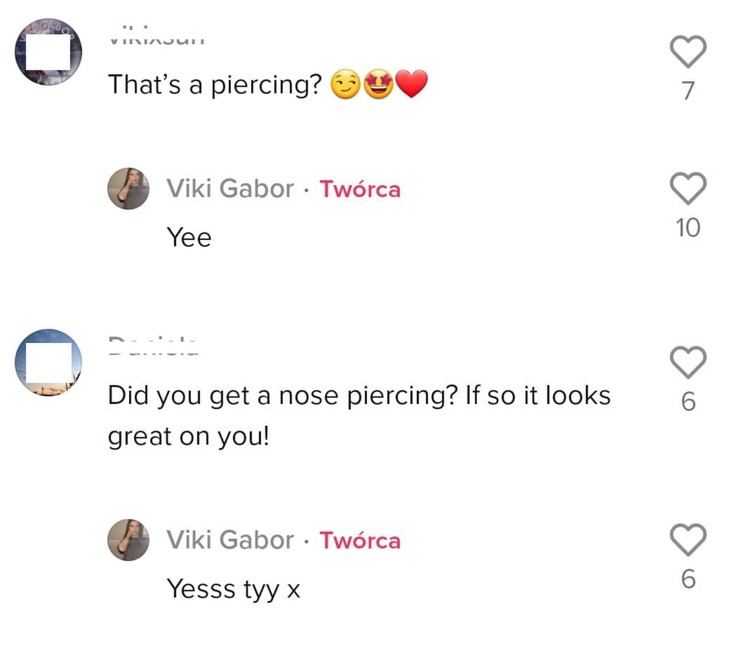 Komentarze pod nagraniem Viki Gabor