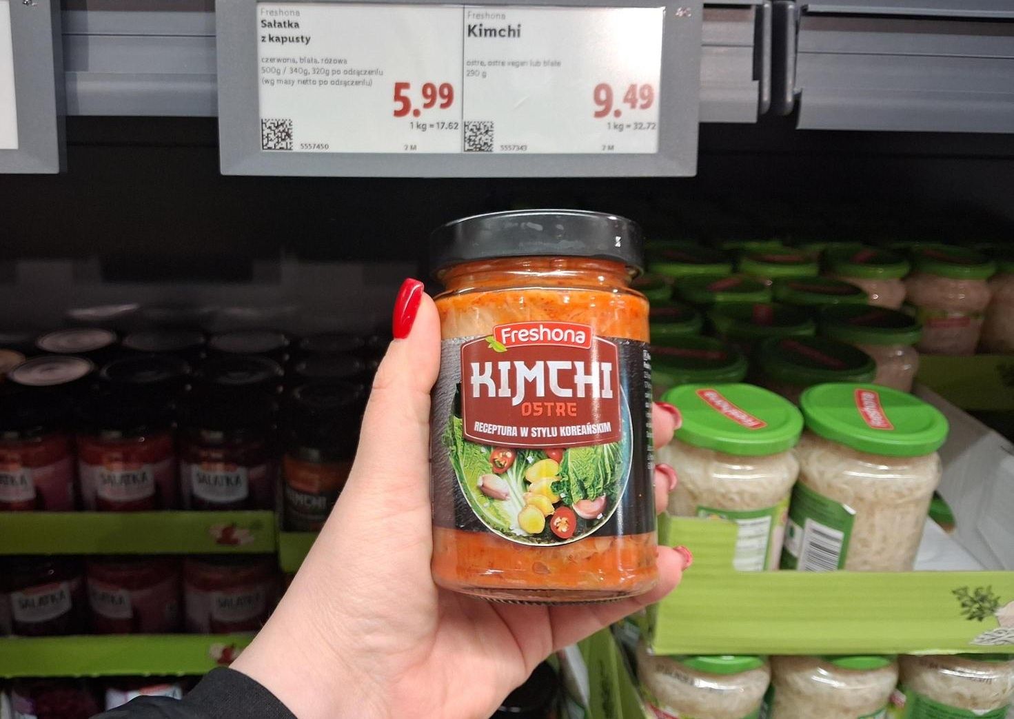 Ostre kimchi w Lidlu skład