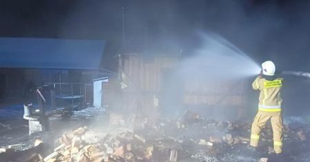 Pożar domu w Śnieżkowicach [Foto]