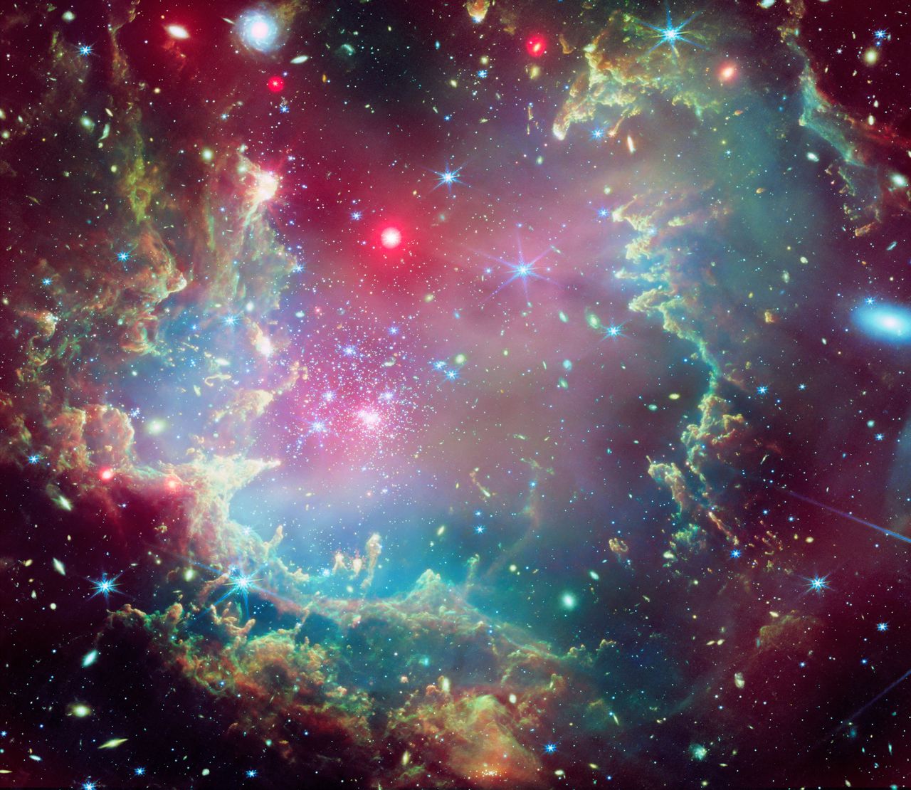 NASA enthüllt mystischen Sternenkranz NGC 602 in neuem Bild