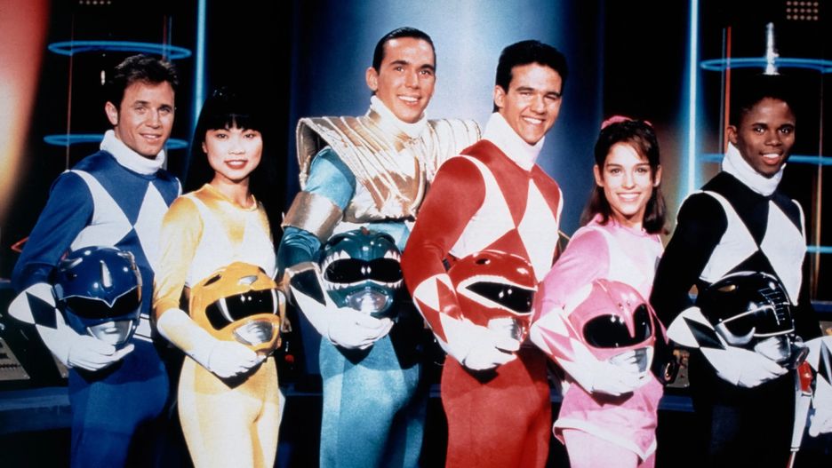 Amy Jo Johnson w kostiumie Różowego Rangera