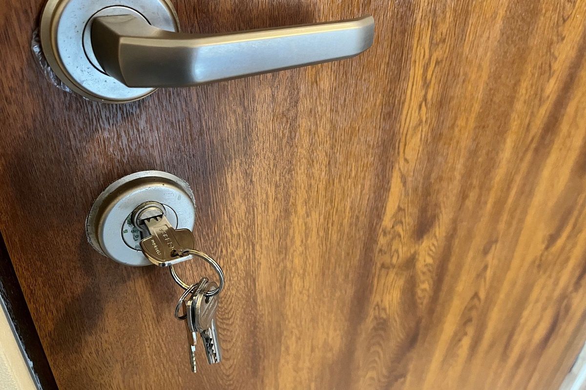 You should consider whether to leave the key in the lock overnight.