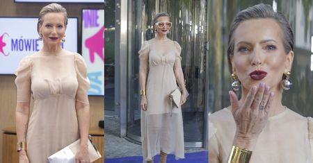 Paulina Smaszcz znowu melduje się w telewizji. Zamieniła ryzykowną suknię na kowbojki i prześwity. Modna?