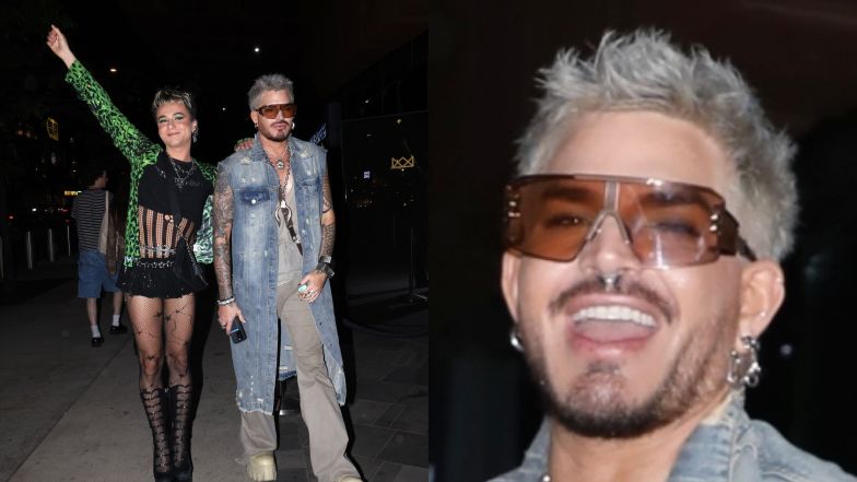 Adam Lambert z partnerem maszerują w oryginalnych stylizacjach na koncert Charli XCX