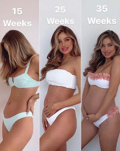 Modelka Belle Lucia zhejtowana za "maleńki" brzuch w 8. miesiącu ciąży