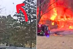 Samolot spadł na dom w USA. Moment tragedii nagrały kamery