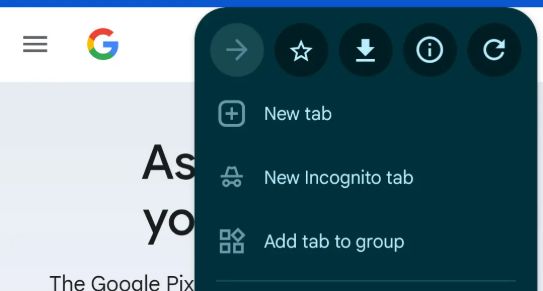 Fragment nowego interfejsu Chrome'a