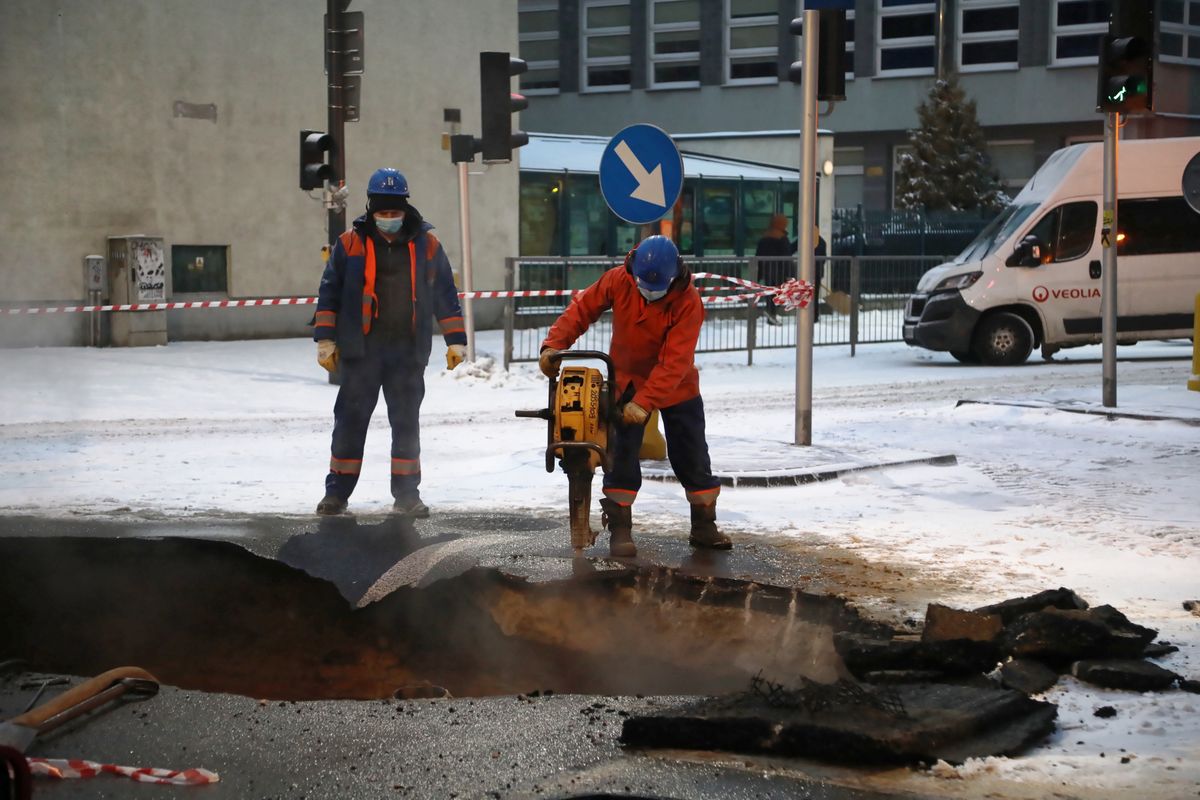 Awaria ciepłownicza w Warszawie