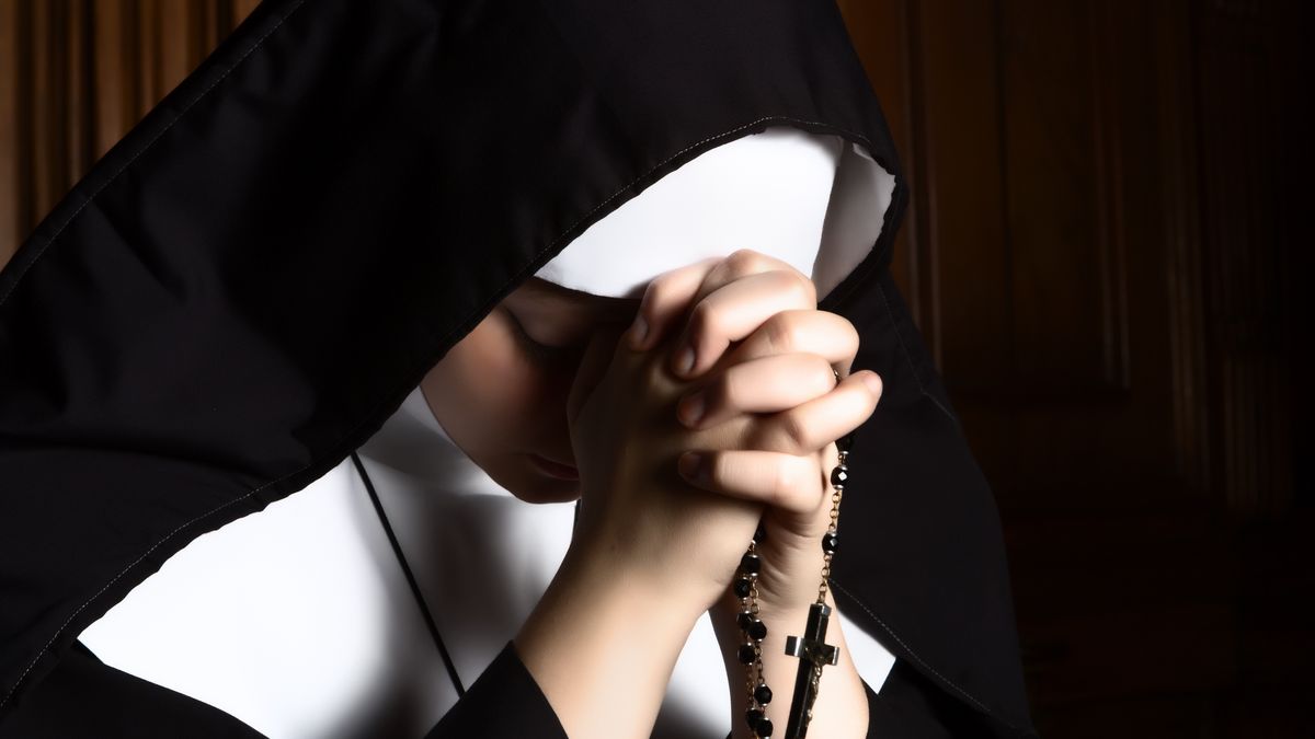 Fine art portrait of a novice nun in deep prayer with rosary
Anneke Schram
portrait, nun, woman, catholic, religion, veil, habit, novice, young, praying, church, prayer, belief, religious, faith, sister, christian, caucasian, black, monastery, beautiful, blessing, veil, chapel, christianity, worship, spiritual, vintage, person, people, rosary, devotion, vows, nuns, female, sacred, Benedictine, carmelite, robe, convent, serenity, Roman Catholic, holy, monastic, kneeling, darkness