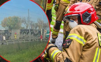 Ciężarówka przewróciła się na S8. Trasa zablokowana