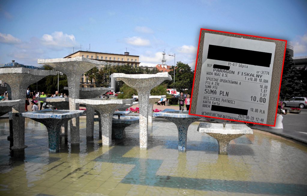 Pokazał paragon. "Cena grozy" za butelkę wody w Gdyni