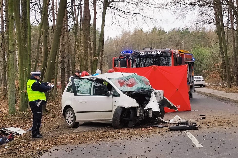 Był reanimowany na miejscu. Potworny wypadek pod Jarocinem