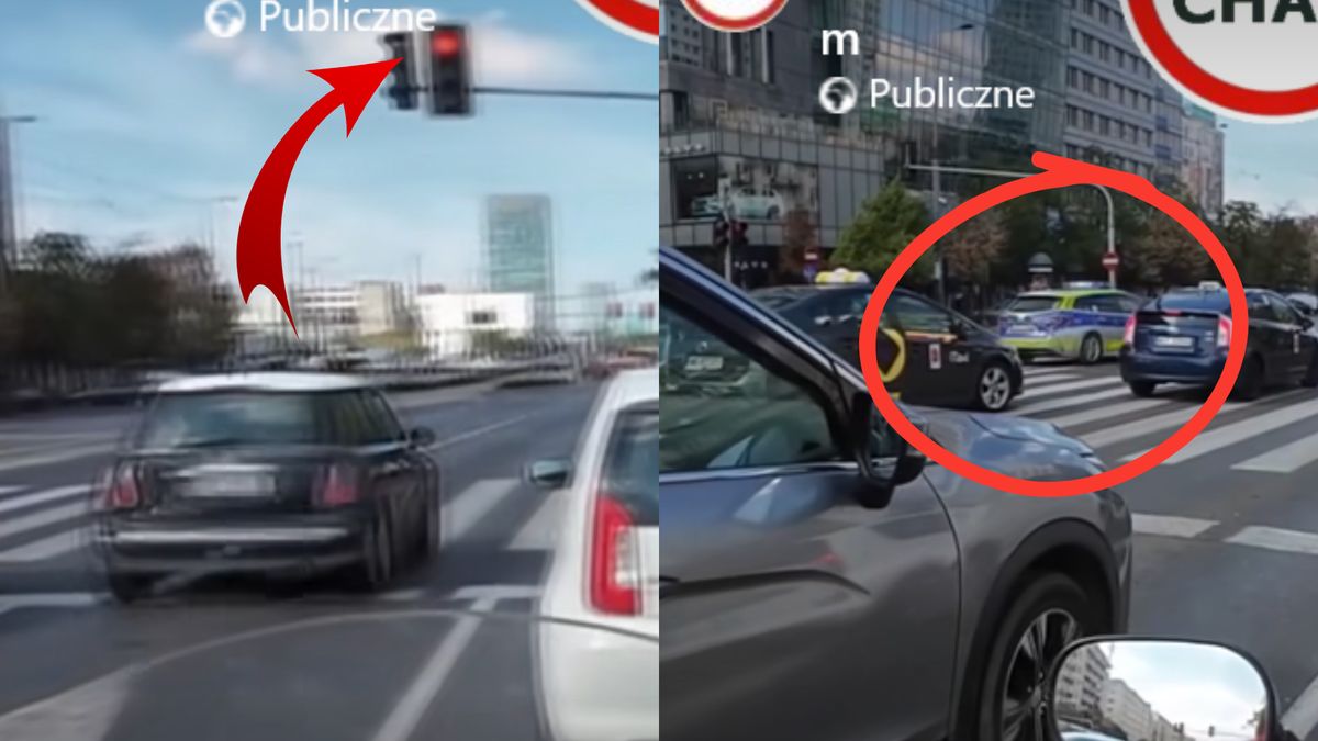 Kierowca mini ruszył, ale.... nie spojrzał w lusterka