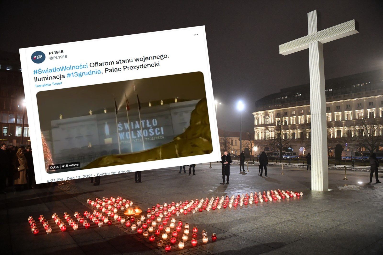 Tak uczczono pamięć ofiar stanu wojennego. Akcja Pałacu Prezydenckiego