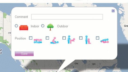 Właśnie się kochałeś? Zaznacz na mapie gdzie 1