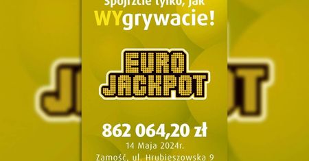 Szczęśliwiec z Zamościa wygrał ponad 860 tys. zł w Eurojackpot. Wiemy, w której kolekturze Lotto padła wygrana
