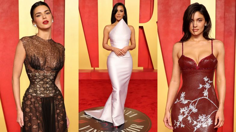 Odpicowany klan Kardashian-Jenner bryluje na oscarowej imprezie "Vanity Fair": Kim Kardashian, Kylie, Kendall i Kris Jenner... (ZDJĘCIA)