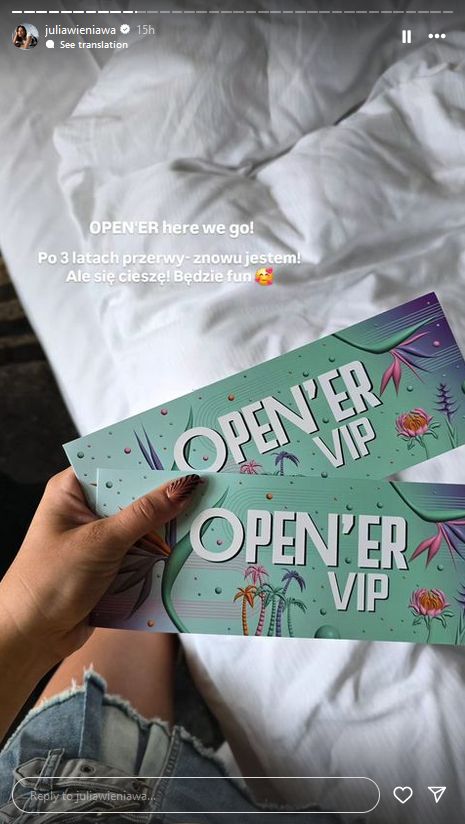 Julia Wieniawa na Openerze