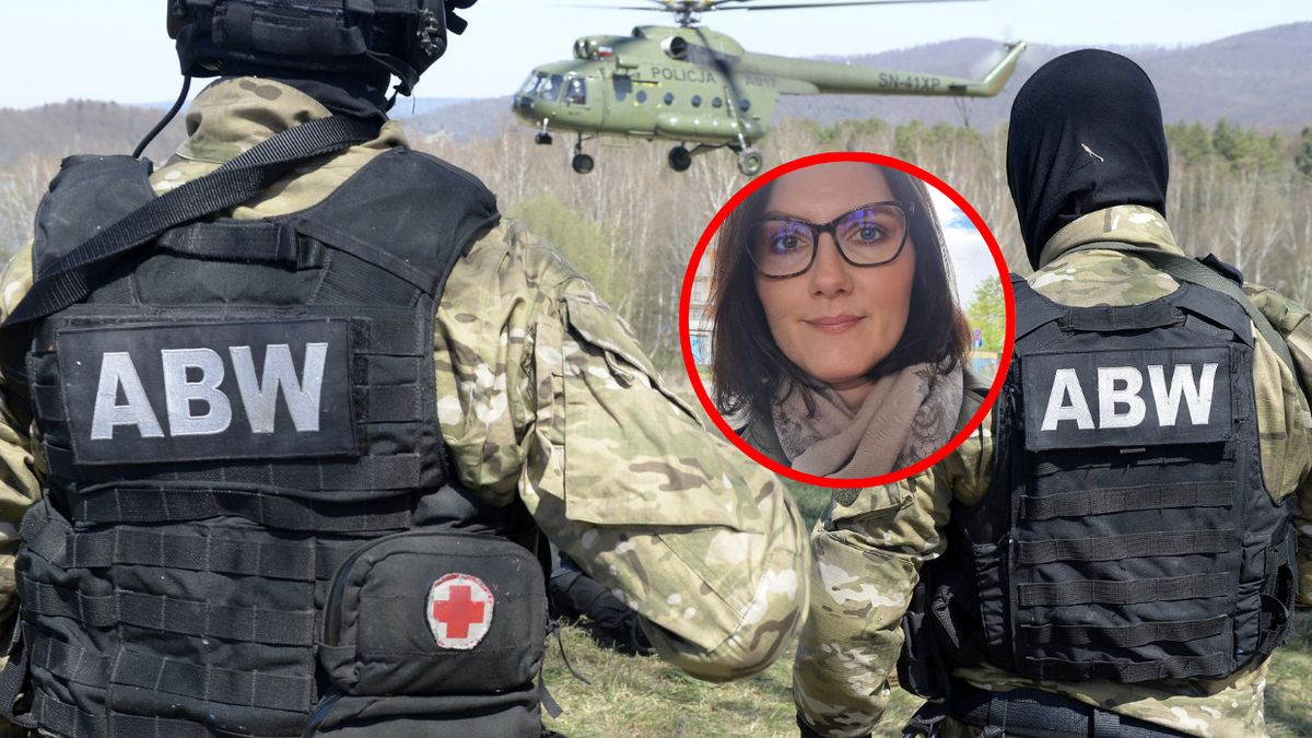 Funkcjonariusze ABW i dr Anna Grabowska-Siwiec