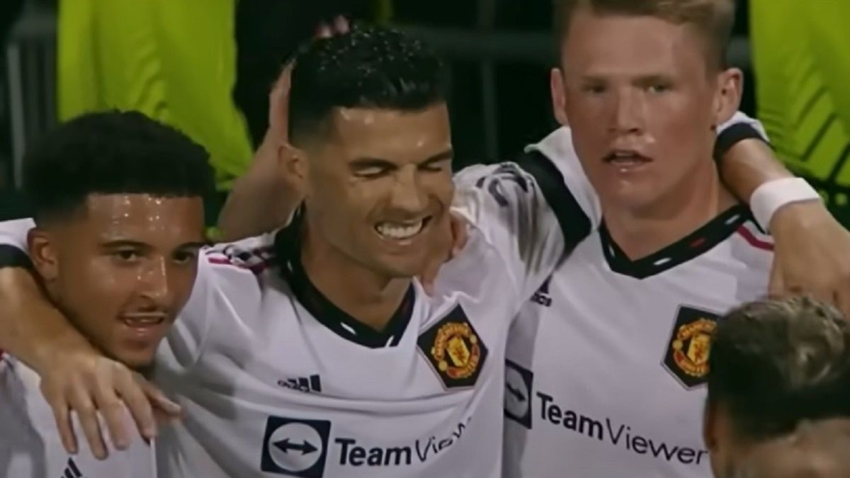 Piłkarze Manchesteru United w meczu z Sheriffem Tyraspol