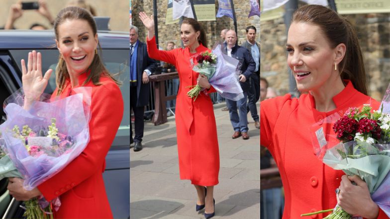 Książę William i Kate Middleton z dziećmi w Walii
