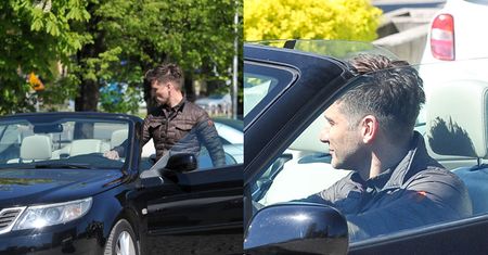 Tomasz Kammel odjeżdża spod TVP kabrioletem (ZDJĘCIA)