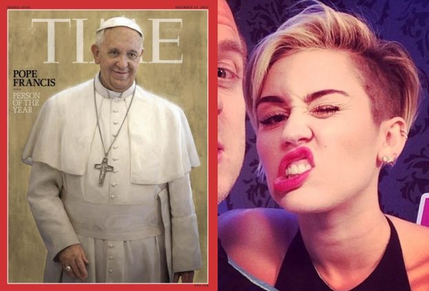 Papież Franciszek CZŁOWIEKIEM ROKU! Pokonał... Miley Cyrus!