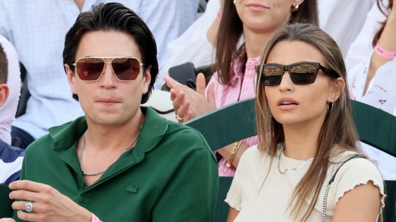 Julia Wieniawa i Nikodem Rozbicki niczym "royal couple" błyszczą na meczu Igi Świątek