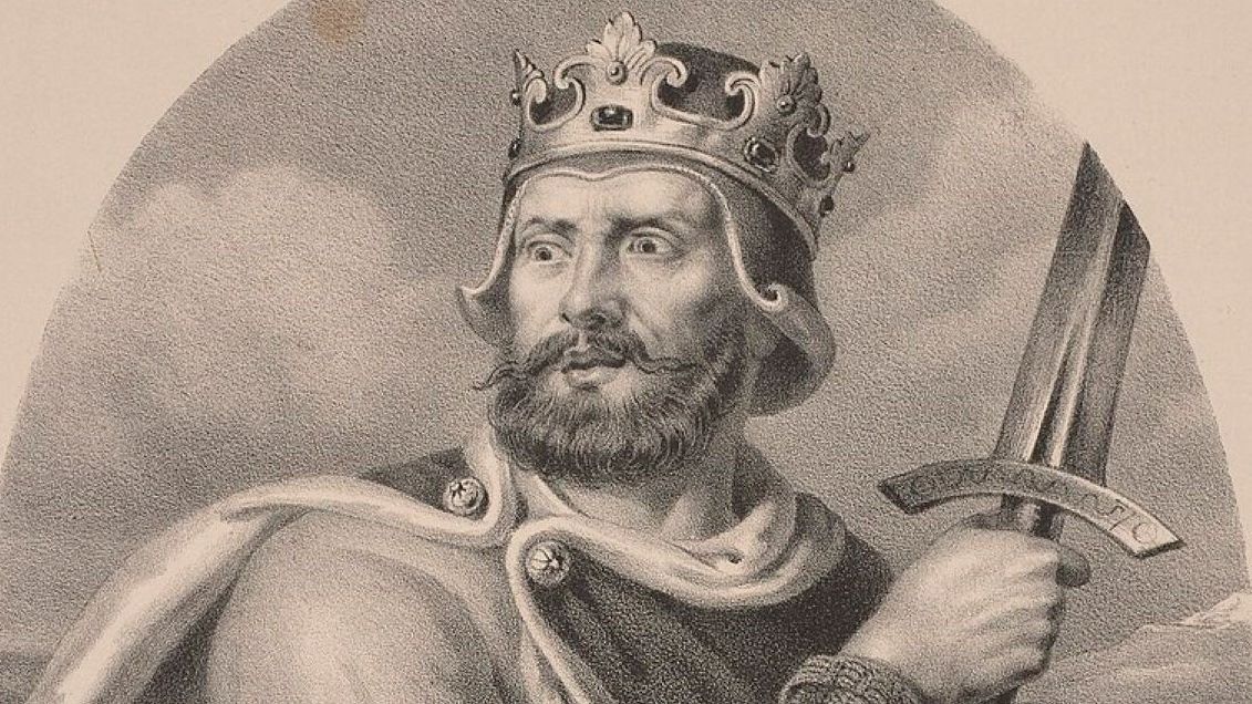 Bolesław Krzywousty. Grafika Aleksandra Lessera.