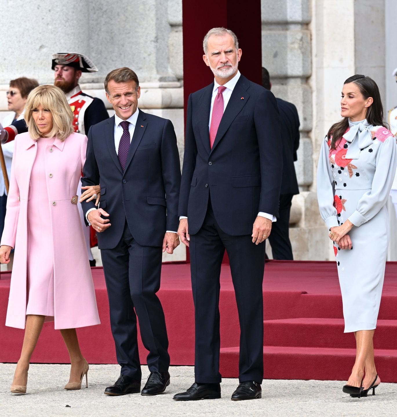 Emmanuel i Brigitte Macron spotkali się z Letycją i Filipem 