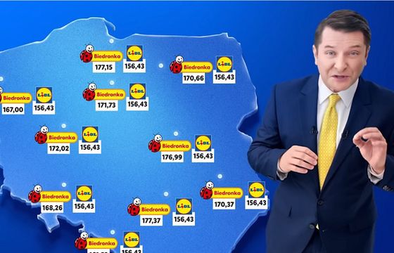 Cenowa mapa Polski w spocie Lidla