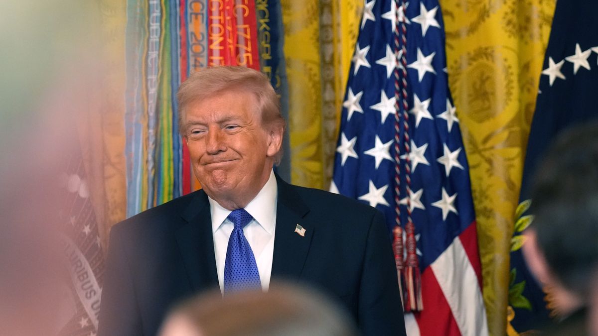 WASHINGTON, DC - MARCH 02: U.S. President Donald Trump arrives for a Medal of Honor Ceremony in the East Room of the White House on March 02, 2026 in Washington, DC. Trump awarded three soldiers the highest military decoration; Master Sgt. Roddie Edmonds, who died in 1985, for shielding Jewish prisoners from Nazi guards during World War II; then-Staff Sgt. Terry Richardson for saving 85 lives of fellow soldiers during the Vietnam War; and Staff Sgt. Michael Ollis who died in the Afghanistan War when he shielded another soldier from a suicide bomber. (Photo by Andrew Harnik/Getty Images)