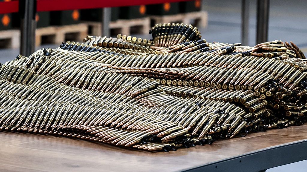 PPolish Factory Five-fold Increase In Ammunition Production
Ammunition is seen as Prime Minister of Poland Donald Tusk attends an official opening day  of Project 400 - a new production hall of Mesko ammunition production company on June 13, 2025 in Skarysko Kamienna, Poland. Thanks to new production lines Mesko will increase production from 50 mln to 250 mln per year. (Photo by Dominika Zarzycka/NurPhoto via Getty Images)
NurPhoto
250 mln, official opening, per year, new production hall, defence, new production lines, dominika zarzycka, 50 mln, mesko, project 400, arms, skarżysko kamienna, polish government, production lines, ammunition production, production company, increase production, skarzysko kamienna, nurphoto, expansion, industrial growth, colour image, june 13, editorial, economic development