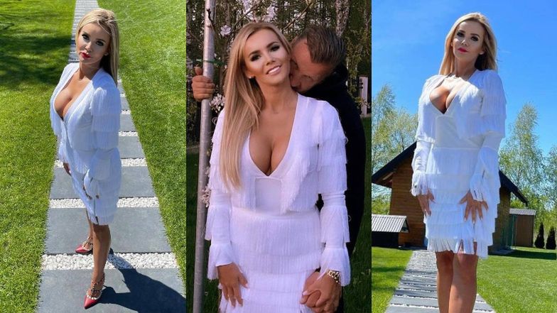 Internauci krytykują kreację Moniki Chwajoł