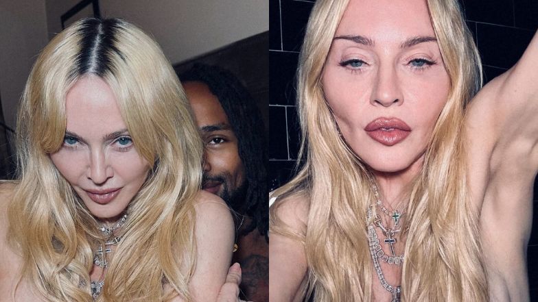 Odmieniona Madonna pozuje topless. Fani komentują