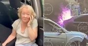 Podpaliła auto oficera z Moskwy. Wiadomo, kim jest