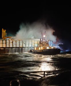 U wybrzeży Szwecji płonie statek z drewnem. Jest na nim 600 ton ropy