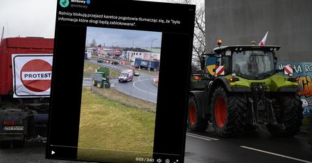 Incydent rolników z karetką. Policja zdradza, co dalej. Jest oświadczenie pogotowia