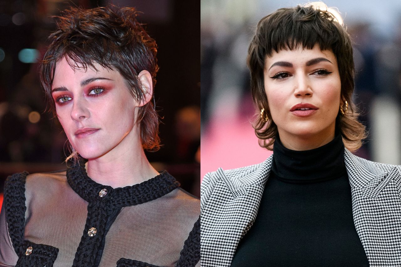 Kristen Stewart i Ursula Corbero w charakterystycznej fryzurze "mullet"