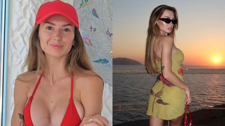 Wersow pręży się w czerwonym bikini na wakacjach w Grecji