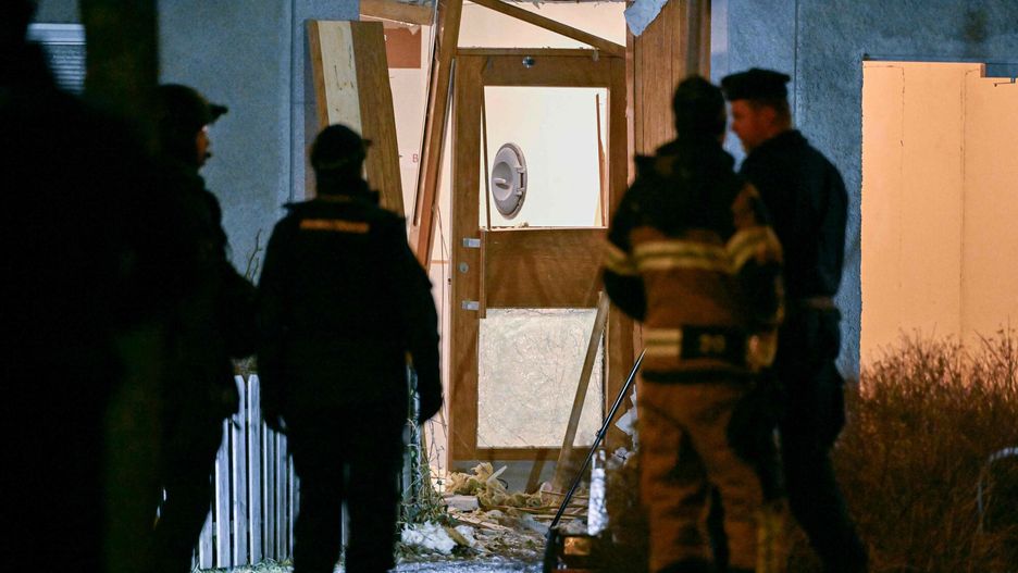 Szwedzka policja na miejscu zdarzenia